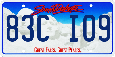 SD license plate 83CI09