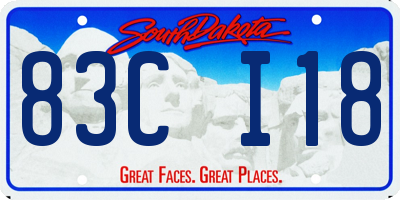 SD license plate 83CI18