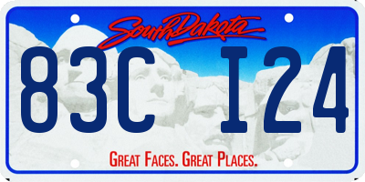 SD license plate 83CI24