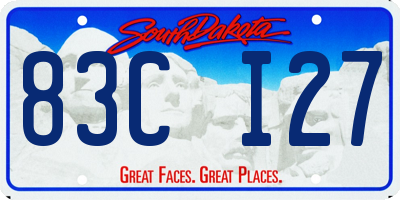 SD license plate 83CI27