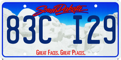 SD license plate 83CI29