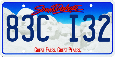SD license plate 83CI32