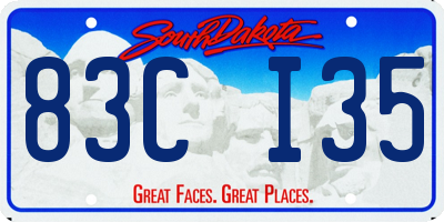 SD license plate 83CI35