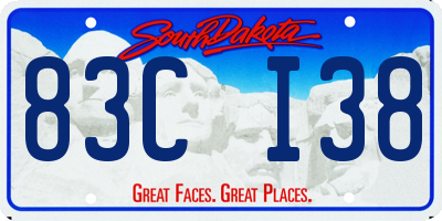 SD license plate 83CI38