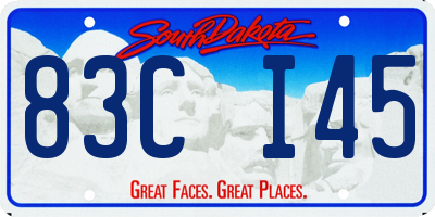 SD license plate 83CI45