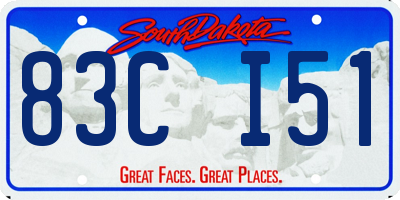 SD license plate 83CI51
