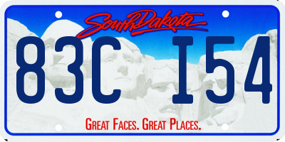 SD license plate 83CI54