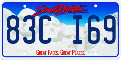 SD license plate 83CI69