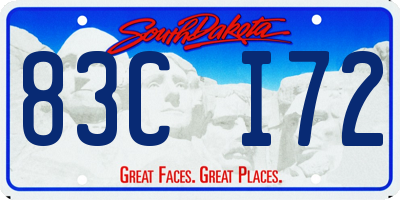 SD license plate 83CI72