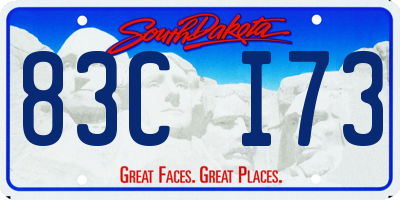 SD license plate 83CI73