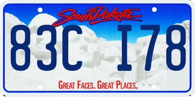 SD license plate 83CI78