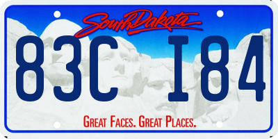 SD license plate 83CI84