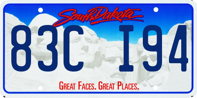 SD license plate 83CI94
