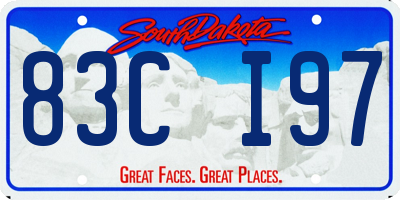 SD license plate 83CI97