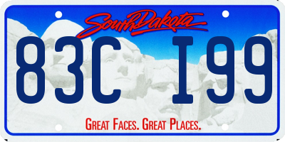 SD license plate 83CI99