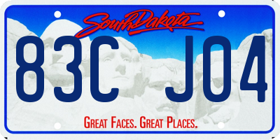 SD license plate 83CJ04