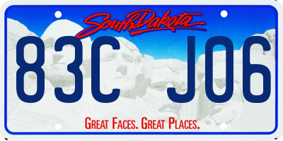 SD license plate 83CJ06