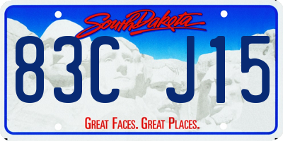 SD license plate 83CJ15