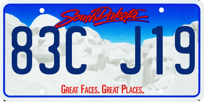 SD license plate 83CJ19