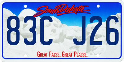 SD license plate 83CJ26