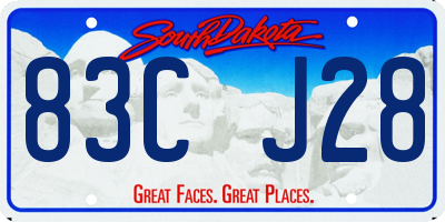 SD license plate 83CJ28