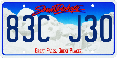 SD license plate 83CJ30