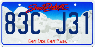 SD license plate 83CJ31
