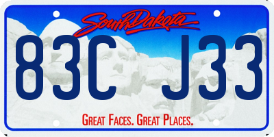 SD license plate 83CJ33