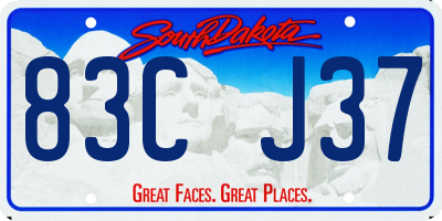 SD license plate 83CJ37