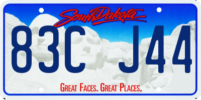 SD license plate 83CJ44