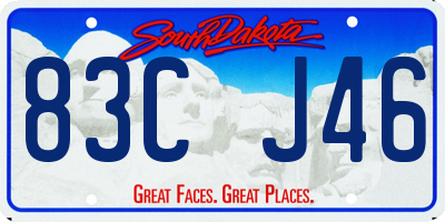 SD license plate 83CJ46