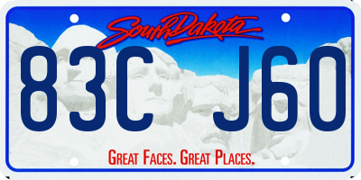 SD license plate 83CJ60