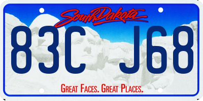 SD license plate 83CJ68