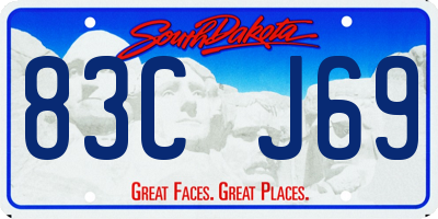 SD license plate 83CJ69