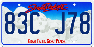 SD license plate 83CJ78
