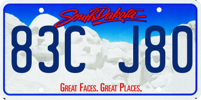 SD license plate 83CJ80