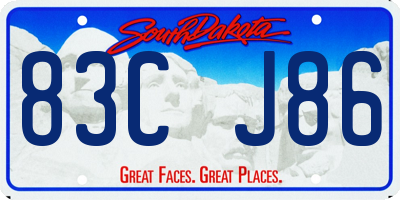 SD license plate 83CJ86