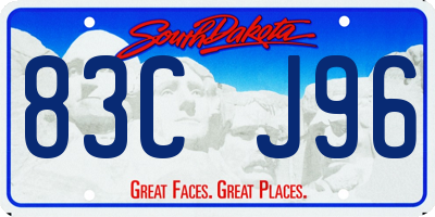 SD license plate 83CJ96