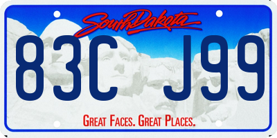 SD license plate 83CJ99