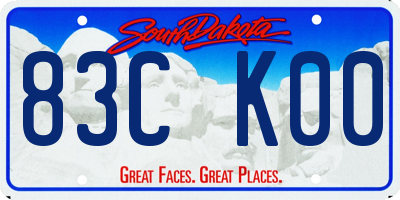 SD license plate 83CK00