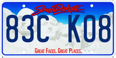 SD license plate 83CK08