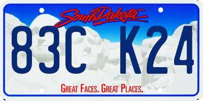 SD license plate 83CK24