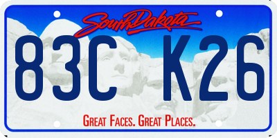 SD license plate 83CK26