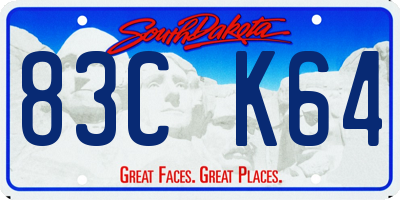 SD license plate 83CK64
