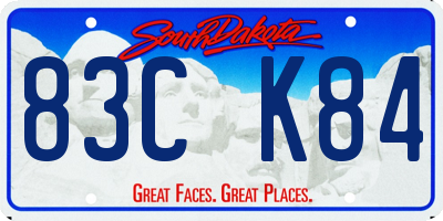 SD license plate 83CK84