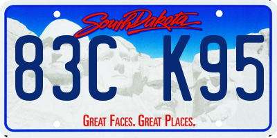 SD license plate 83CK95