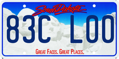 SD license plate 83CL00
