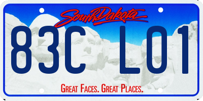 SD license plate 83CL01