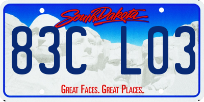 SD license plate 83CL03