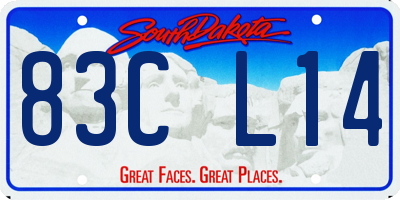 SD license plate 83CL14